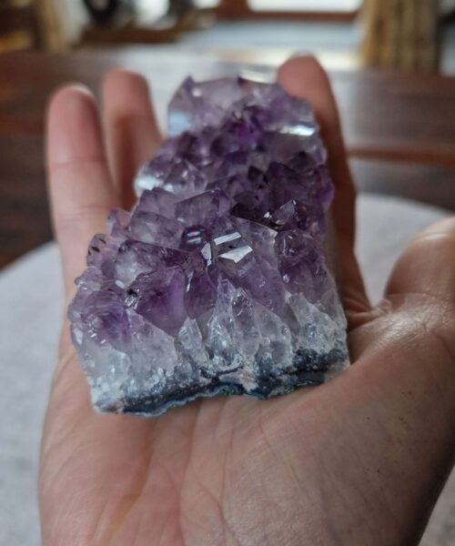 Premium High Grade Amethyst Druzy Cluster Piece 80 - 288g H4xW9.5xD4cm - Image 9
