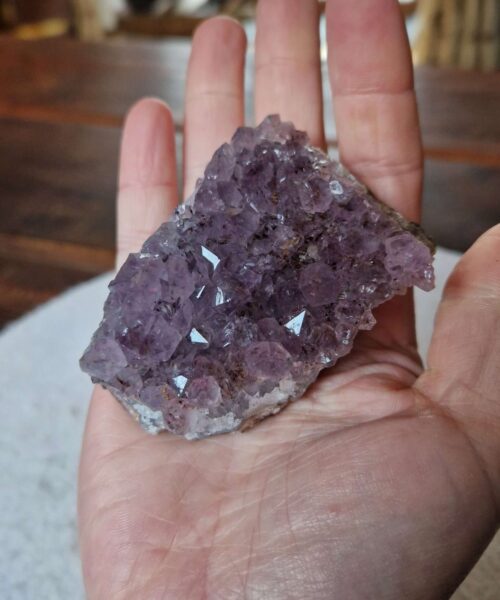 Premium High Grade Amethyst Druzy Cluster Piece 82 - 182g H3.5xW8xD5cm - Image 8
