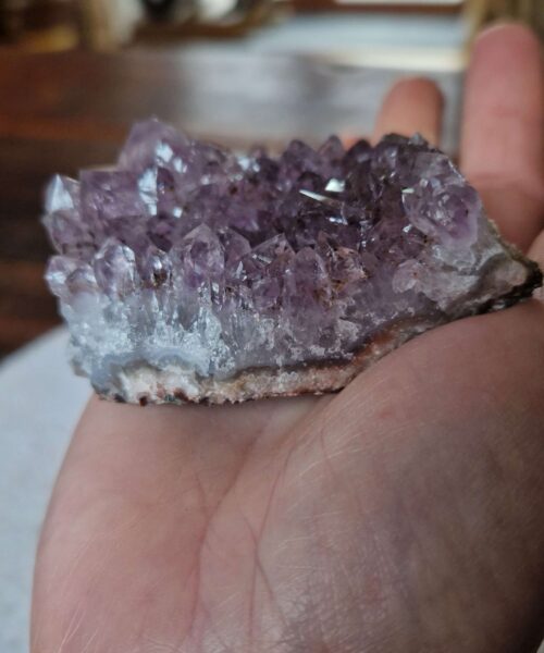 Premium High Grade Amethyst Druzy Cluster Piece 82 - 182g H3.5xW8xD5cm - Image 9