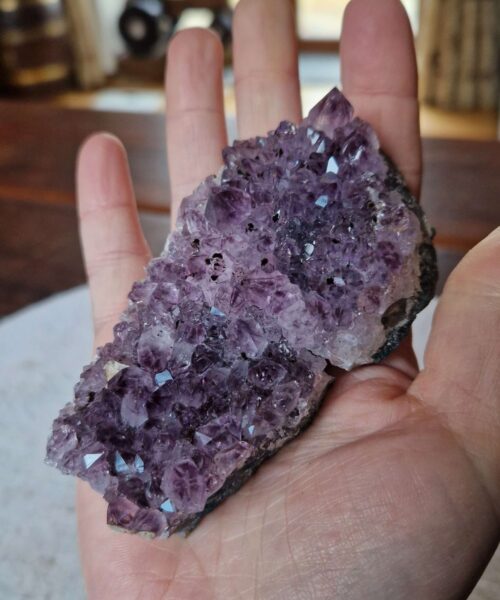 Premium High Grade Amethyst Druzy Cluster Piece 83 - 212g H3xW10xD5.5cm - Image 8