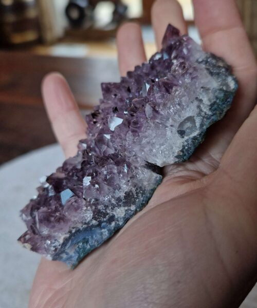 Premium High Grade Amethyst Druzy Cluster Piece 83 - 212g H3xW10xD5.5cm - Image 9