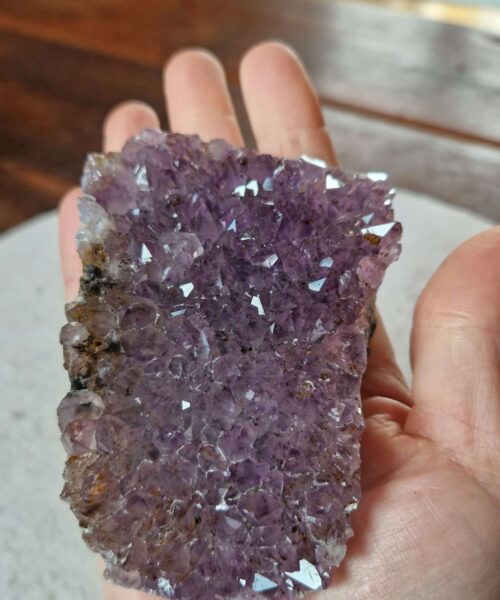 Premium High Grade Amethyst Druzy Cluster Piece 85 - 272g H3.5xW10xD7cm - Image 7