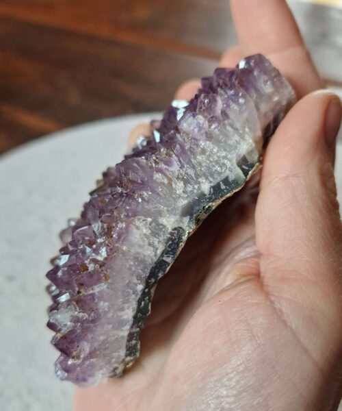 Premium High Grade Amethyst Druzy Cluster Piece 85 - 272g H3.5xW10xD7cm - Image 8