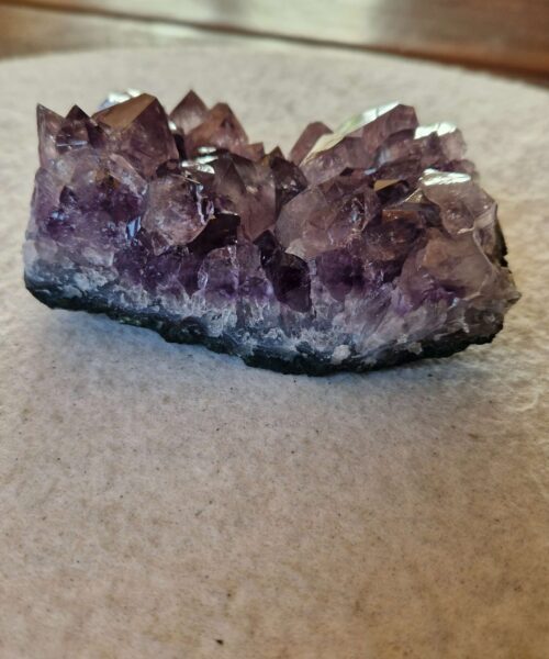 Alternative view of Premium High Grade Amethyst Druzy Cluster Piece 93 - 468g H4.5xW10.5xD6.5cm