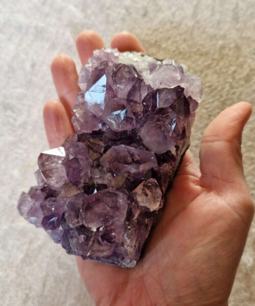 Premium High Grade Amethyst Druzy Cluster Piece 93 - 468g H4.5xW10.5xD6.5cm - Image 8