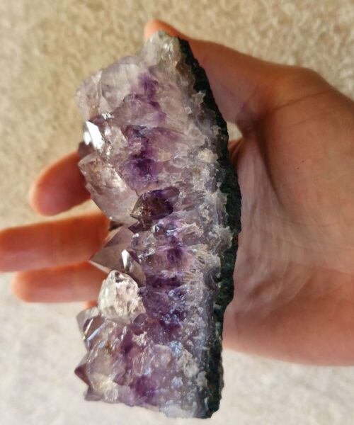 Premium High Grade Amethyst Druzy Cluster Piece 93 - 468g H4.5xW10.5xD6.5cm - Image 9