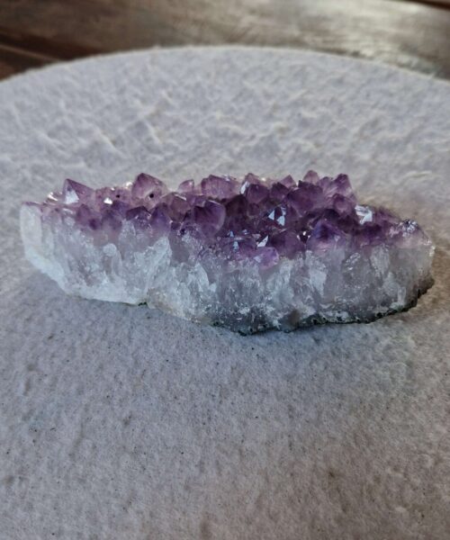 Alternative view of Premium High Grade Amethyst Druzy Cluster Piece 94 - 349g H4.5xW14xD6cm
