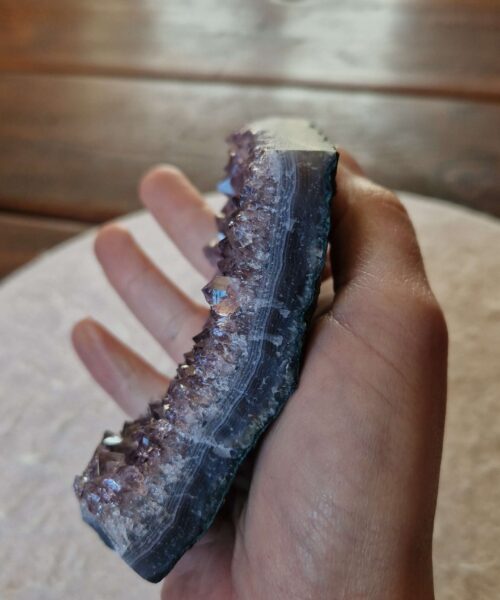 Premium High Grade Amethyst Druzy Cluster Piece 96 - 327g H3.5xW10xD7cm - Image 9