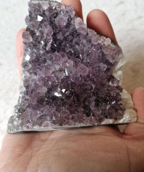 Premium High Grade Amethyst Druzy Cluster Piece 97 - 295g H3.5xW9xD9cm - Image 7