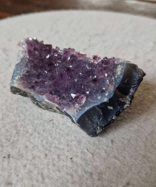 Alternative view of Premium High Grade Amethyst Druzy Cluster Piece 98 - 325g H4.5xW11xD6cm