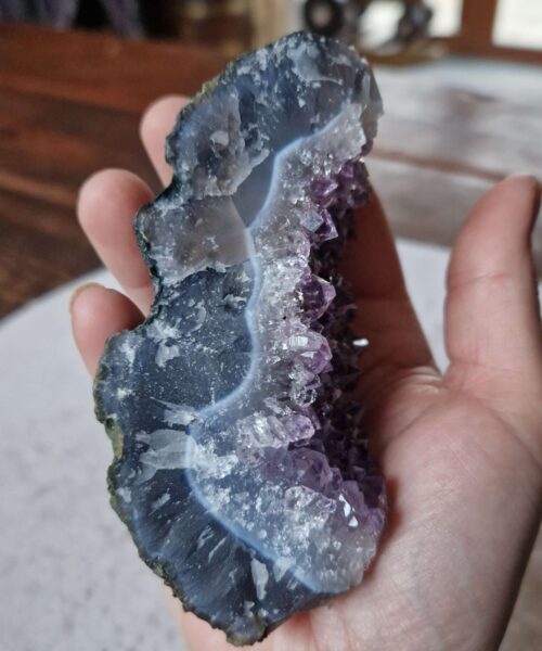 Premium High Grade Amethyst Druzy Cluster Piece 98 - 325g H4.5xW11xD6cm - Image 8