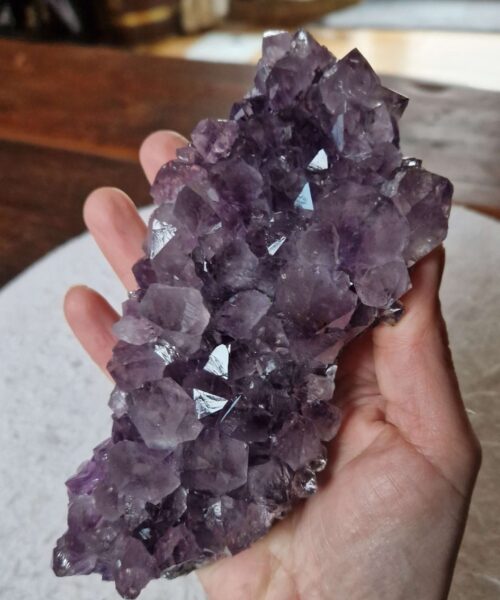 Large Premium High Grade Amethyst Raw Druzy Cluster Piece 99 - 616g H4xW16xD7cm - Image 7