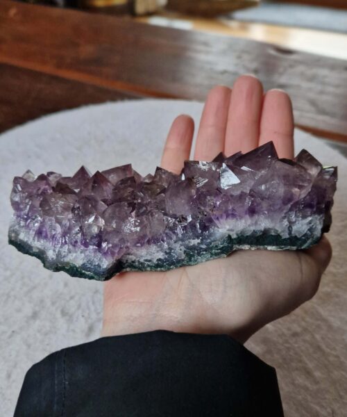 Large Premium High Grade Amethyst Raw Druzy Cluster Piece 99 - 616g H4xW16xD7cm - Image 8