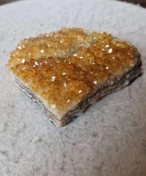 Alternative view of Large Premium High Grade Citrine Raw Druzy Cluster Piece 34 - 606g H3.5xW12.5xD12.5cm