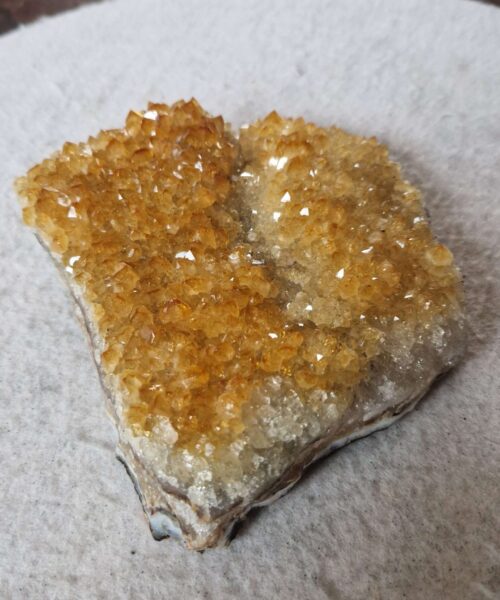 Large Premium High Grade Citrine Raw Druzy Cluster Piece 34 - 606g H3.5xW12.5xD12.5cm - Image 4