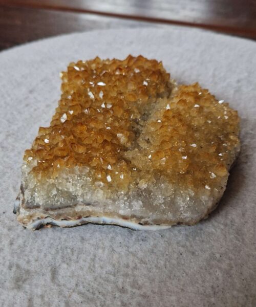 Large Premium High Grade Citrine Raw Druzy Cluster Piece 34 - 606g H3.5xW12.5xD12.5cm - Image 5