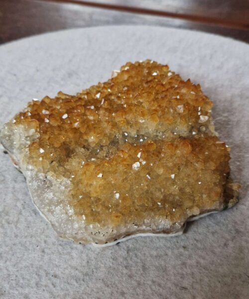 Large Premium High Grade Citrine Raw Druzy Cluster Piece 34 - 606g H3.5xW12.5xD12.5cm - Image 6