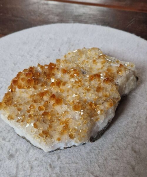 Large Premium High Grade Citrine Raw Druzy Cluster Piece 38 - 1.148g H4xW16xD13cm - Image 3