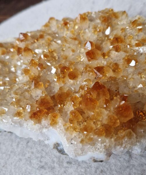 Large Premium High Grade Citrine Raw Druzy Cluster Piece 38 - 1.148g H4xW16xD13cm - Image 8
