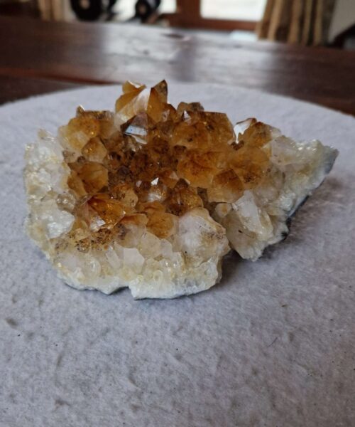Alternative view of Large Premium High Grade Citrine Raw Druzy Cluster Piece 40 - 888g H6.5xW15xD11cm