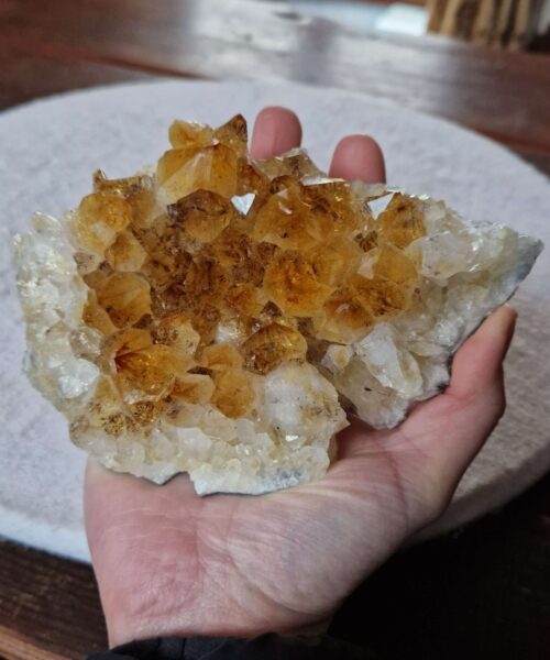 Large Premium High Grade Citrine Raw Druzy Cluster Piece 40 - 888g H6.5xW15xD11cm - Image 8