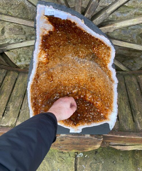 Tall Citrine Geode 279 Crystal Cluster Druzy Premium Grade 42.35kg H59xW48xD28cm - Image 3