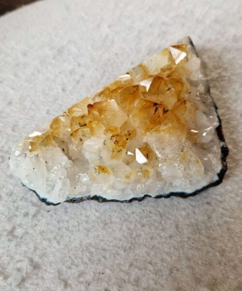 Alternative view of Large Premium High Grade Citrine Raw Druzy Cluster Piece 49 - 631g H5xW15xD12cm