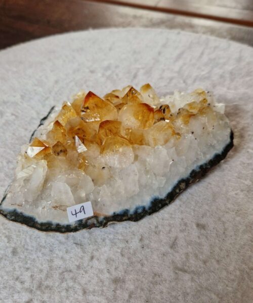 Large Premium High Grade Citrine Raw Druzy Cluster Piece 49 - 631g H5xW15xD12cm - Image 6