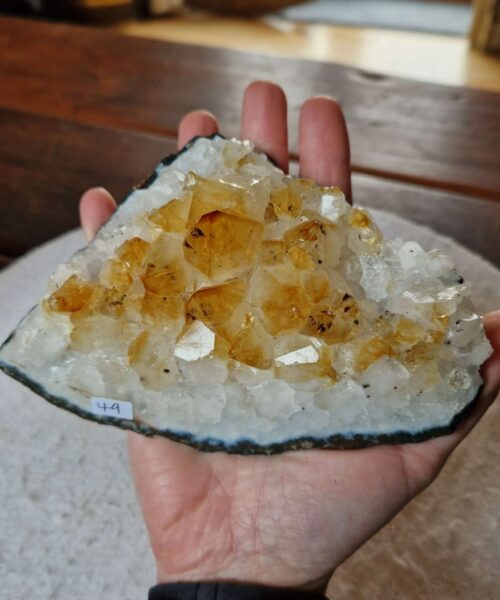 Large Premium High Grade Citrine Raw Druzy Cluster Piece 49 - 631g H5xW15xD12cm - Image 8