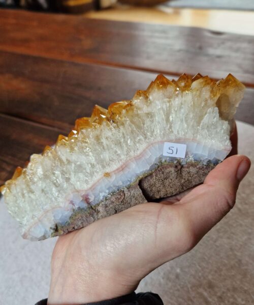 Large Premium High Grade Citrine Raw Druzy Cluster Piece 51 - 1.161g H7xW19xD7cm - Image 8