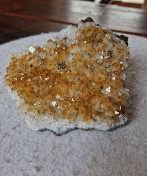 Large Premium High Grade Citrine Raw Druzy Cluster Piece 52 - 742g H7.5xW14xD12.5cm