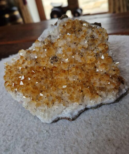Large Premium High Grade Citrine Raw Druzy Cluster Piece 52 - 742g H7.5xW14xD12.5cm - Image 6