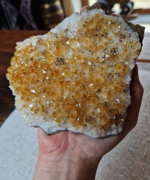 Large Premium High Grade Citrine Raw Druzy Cluster Piece 52 - 742g H7.5xW14xD12.5cm - Image 7