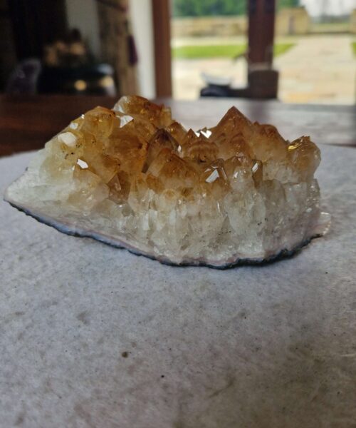 Alternative view of Large Premium High Grade Citrine Raw Druzy Cluster Piece 53 - 712g H7xW12xD9cm