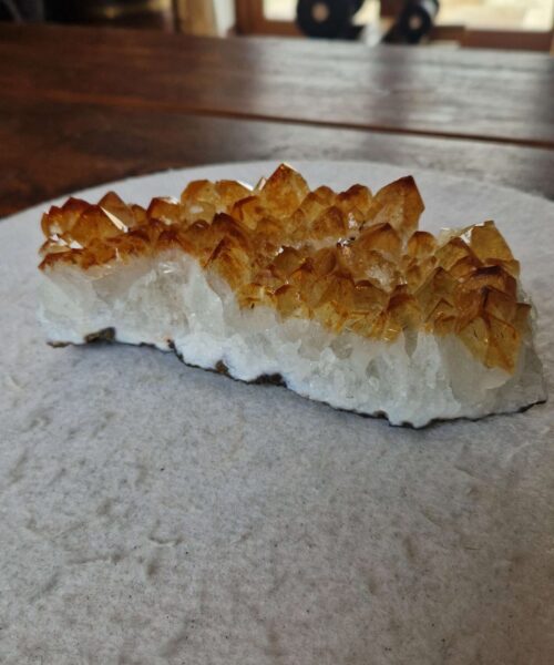 Alternative view of Large Premium High Grade Citrine Raw Druzy Cluster Piece 55 - 1.108g H7xW19xD6cm
