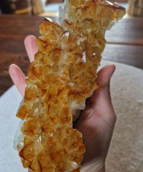 Large Premium High Grade Citrine Raw Druzy Cluster Piece 55 - 1.108g H7xW19xD6cm - Image 8