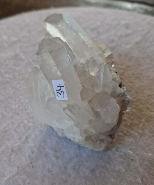 Large Premium Rare Clear White Rock Crystal Cluster 34 - 526g H8xW10xD8.5cm - Image 5