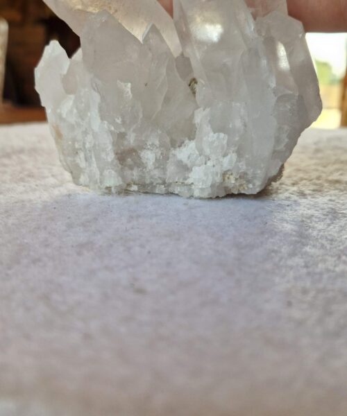 Large Premium Rare Clear White Rock Crystal Cluster 34 - 526g H8xW10xD8.5cm - Image 9