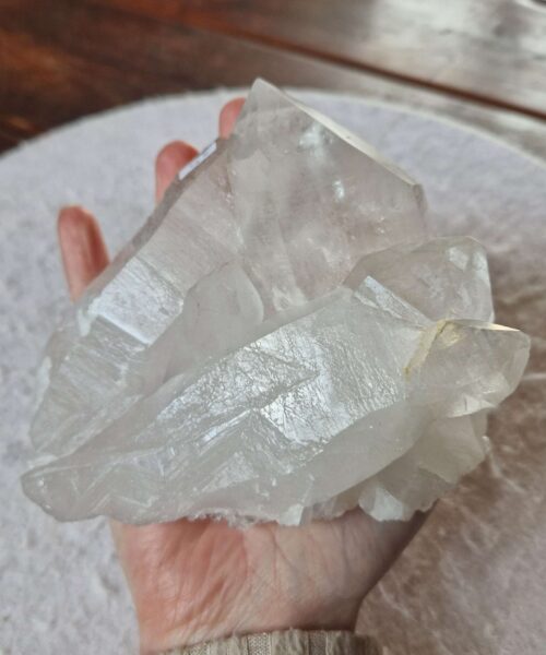 Large Premium Rare Clear White Rock Crystal Cluster 35 - 962g H8.5xW13xD10cm - Image 9
