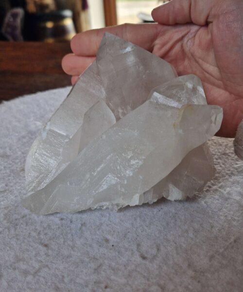 Large Premium Rare Clear White Rock Crystal Cluster 35 - 962g H8.5xW13xD10cm - Image 10