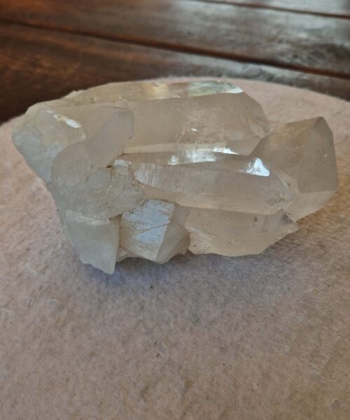Alternative view of Large Premium Rare Clear White Rock Crystal Cluster 36 - 1.544g H9xW16xD10.5cm