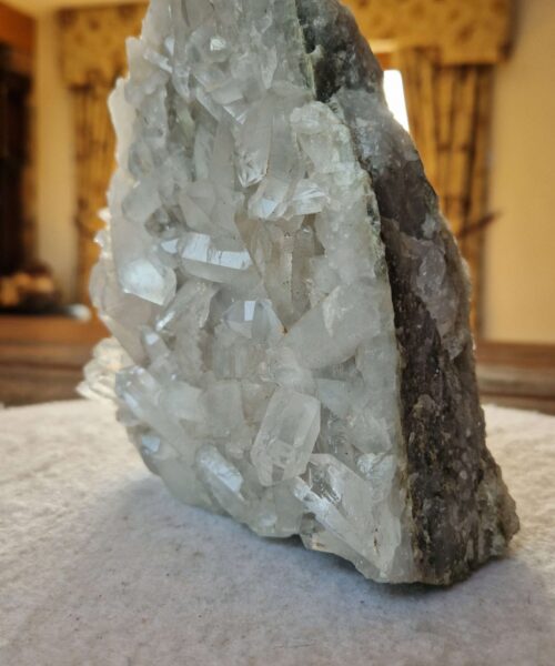 Alternative view of HUGE Premium Rare Clear White Rock Crystal Cluster 38 - 2.182g H16.5xW14xD11cm