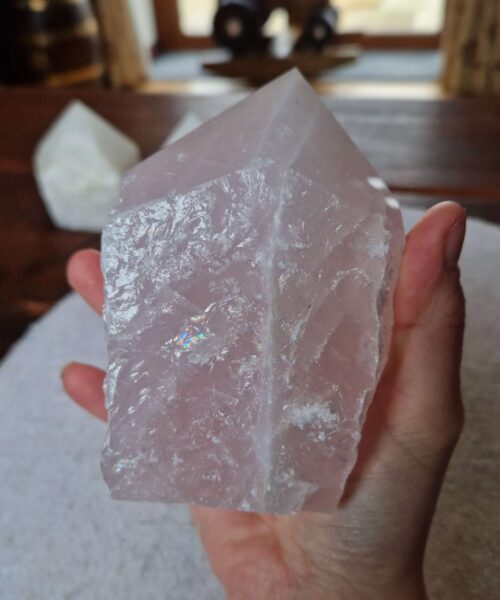Large Rose Quartz Pink Crystal 10 Quartz Tower Points Polished Tip Gemstones Natural 1.062g H12xW8xD8cm - Image 10