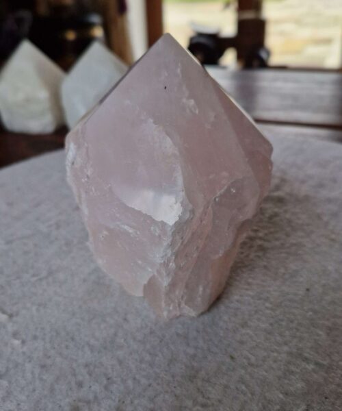 Large Rose Quartz Pink Crystal 12 Quartz Tower Points Polished Tip Gemstones Natural 1.143g H115xW8xD8cm - Image 3