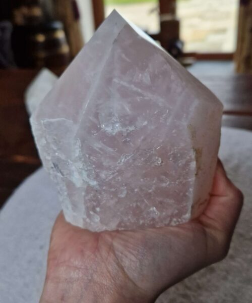Large Rose Quartz Pink Crystal 12 Quartz Tower Points Polished Tip Gemstones Natural 1.143g H115xW8xD8cm - Image 9