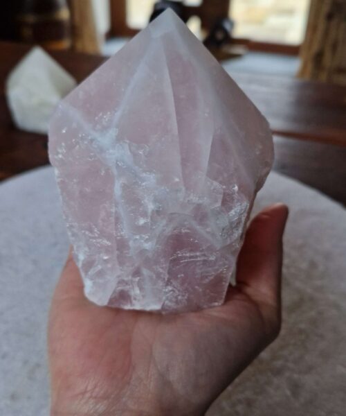 Large Rose Quartz Pink Crystal 13 Quartz Tower Points Polished Tip Gemstones Natural 1.096g H11xW8xD8cm - Image 8