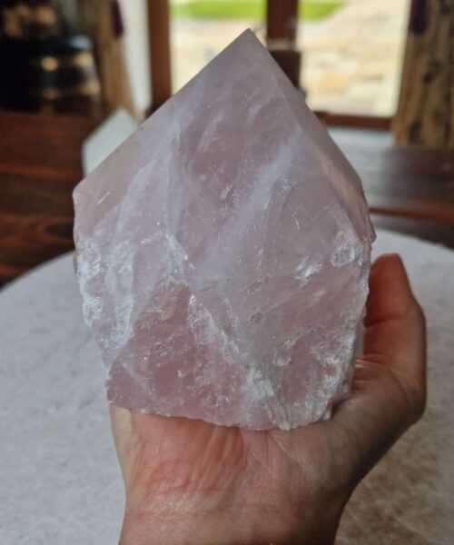 Large Rose Quartz Pink Crystal 18 Quartz Tower Points Polished Tip Gemstones Natural 1.079g H10xW8.5xD8cm - Image 9