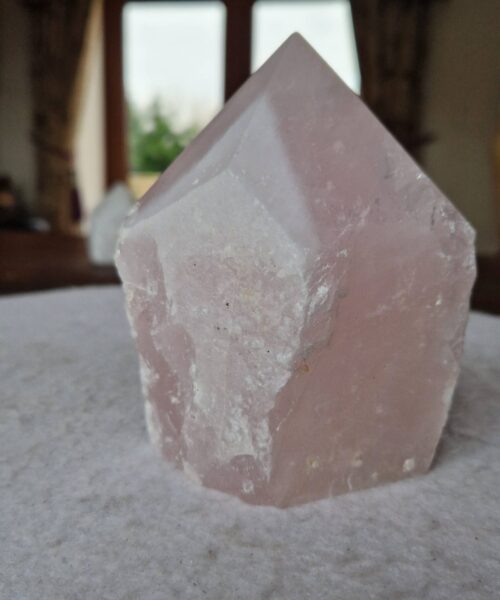 Large Rose Quartz Pink Crystal 20 Quartz Tower Points Polished Tip Gemstones Natural 1.072g H12xW8xD7cm