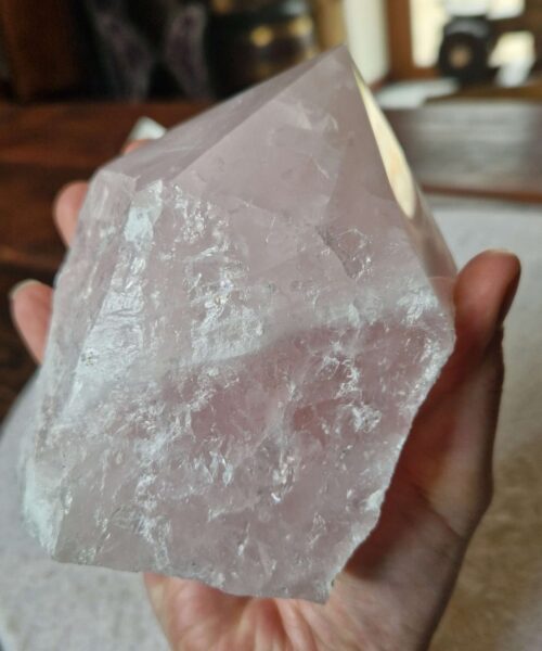 Large Rose Quartz Pink Crystal 22 Quartz Tower Points Polished Tip Gemstones Natural 1.118g H12xW8xD7.5cm - Image 8