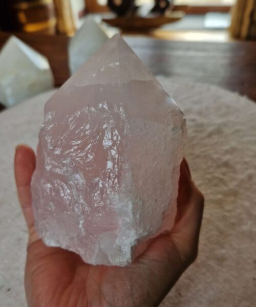 Large Rose Quartz Pink Crystal 26 Quartz Tower Points Polished Tip Gemstones Natural 1.205g H12xW8.5xD8cm - Image 8